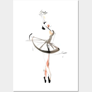 Ballerina Dance Drawing Posters and Art